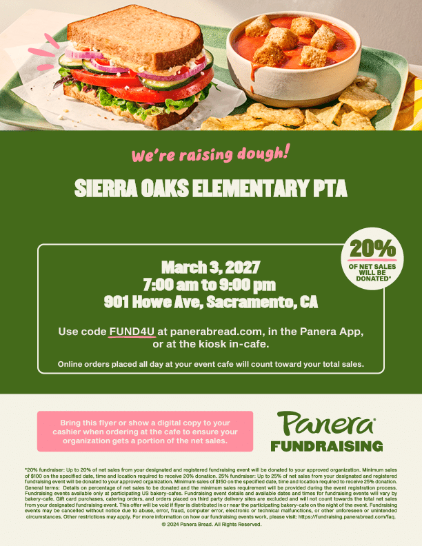 Panera Dine Out Day Flyer March 3, 2027